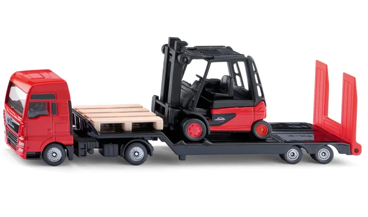man truck met linde heftruck 1:87 siku lmb rutgers