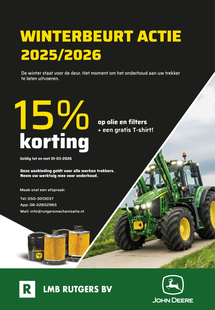 winterbeurt john deere trekkers rutgers bedum